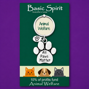 Paw Print Animal Welfare Keychain
