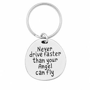 Never Fly Faster Quote Keychain (BOXED)