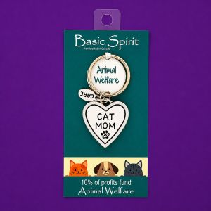 Cat Mom Animal Welfare Keychain