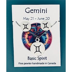Gemini Necklace & Earrings Set 