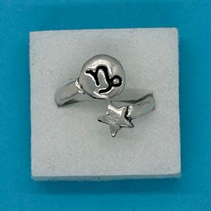 Capricorn Zodiac Adjustable Wrap Ring 