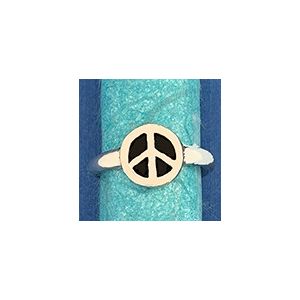 Peace Sign Charm Ring