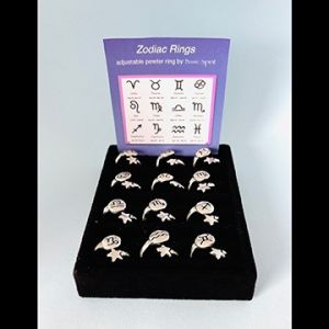 1 Of Each Astrology Wrap Ring w/ Display 